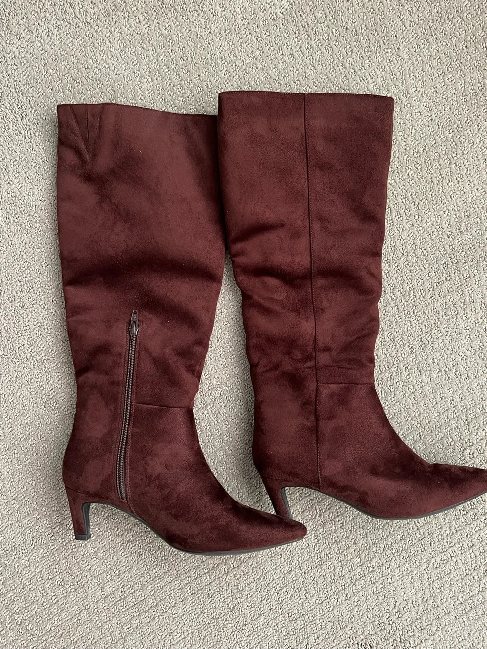 Women's Universal Thread Tall Chocolate Faux Suede Boots